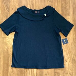 Black Women's Top Boatneck 3X